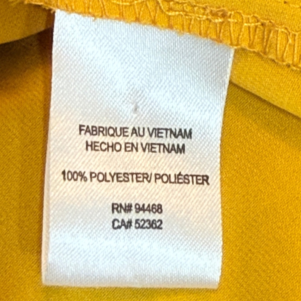 Avec Les Filles Mustard Floral Ruffle Tiered Mini Dress Cottagecore Coquette 6 - Picture 8 of 9